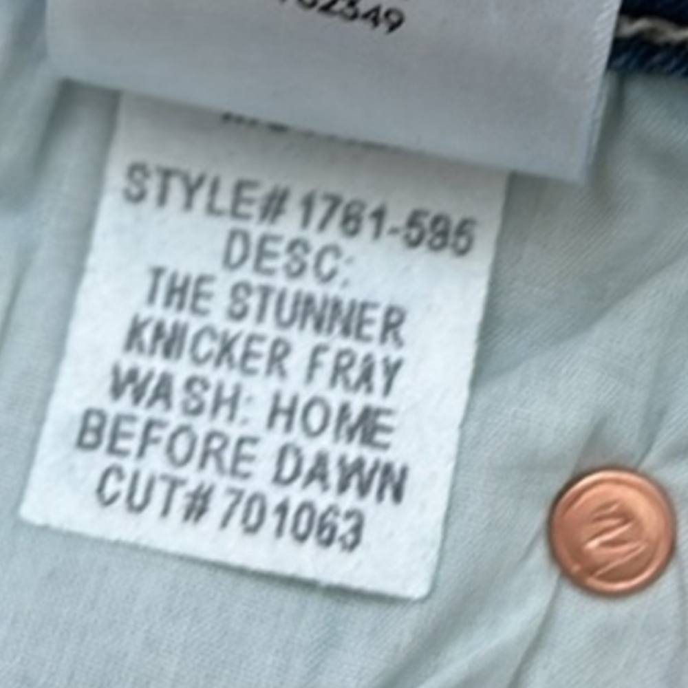 🆕 Mother Skinny Jeans The Stunner Knicker Style. NWOT - Picture 11 of 14
